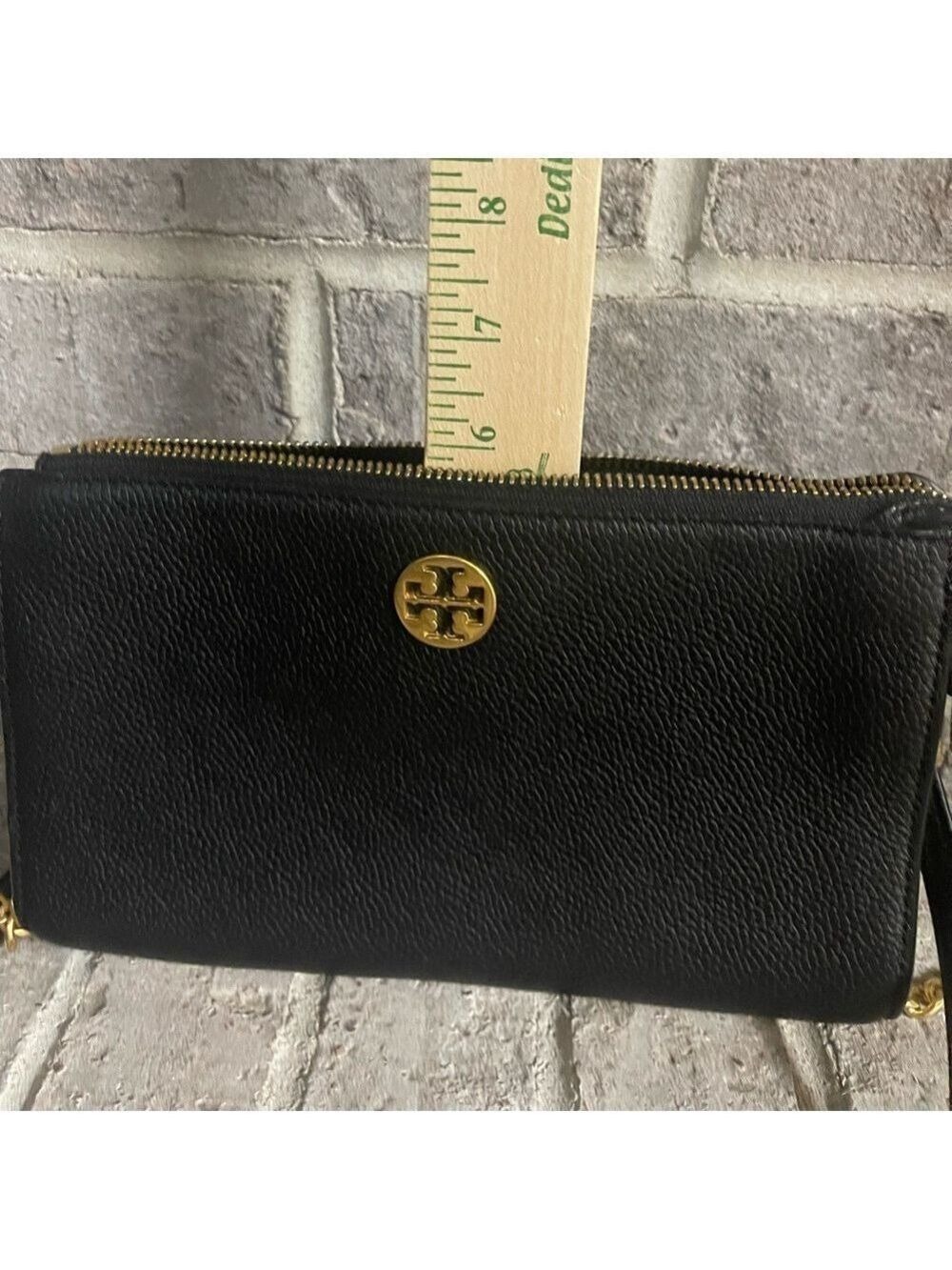 Tory Burch Black Crossbody Bag with Gold Logo - Picture 13 of 14